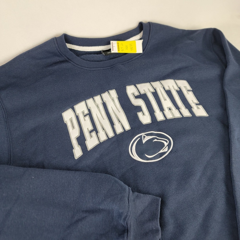 Colosseum Penn State Nittany Lions Mens XL Navy Blue Crewneck Sweatshirt Fleece